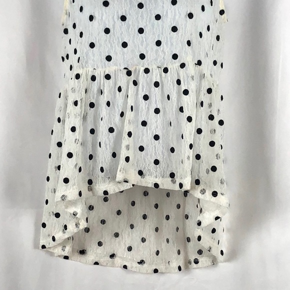 Lovely sheer lace high low sleeveless top S - Picture 3 of 7